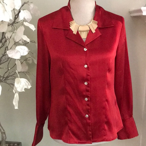 Jaclyn Smith Tops - JACLYN SMITH RED BLOUSE